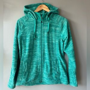 North Face super soft polar fleece hoodie zip up vest